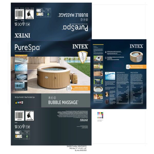 Aufblasbares Spa Intex 196 x 71 x 196 cm Braun 795 L – Bild 3