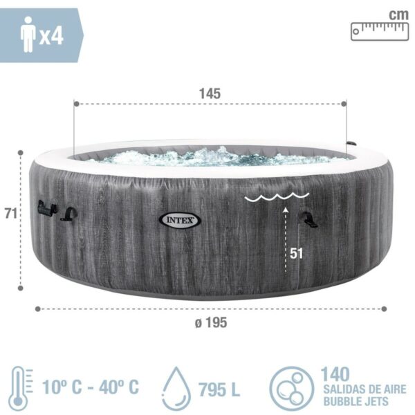 Aufblasbares Spa Intex Purespa Greywood Deluxe 28440EX 220-240 V 4 Plätze 1741 l/h – Bild 6