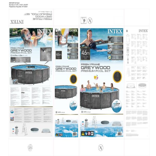 Schwimmbad Abnehmbar Intex Baltik 457 x 122 x 457 cm – Bild 3