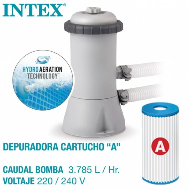 Schwimmbad Abnehmbar Intex Baltik 457 x 122 x 457 cm – Bild 5