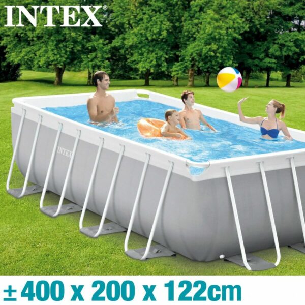 Schwimmbad Abnehmbar Intex 8.418 l rechteckig 400 x 200 x 122 cm – Bild 2