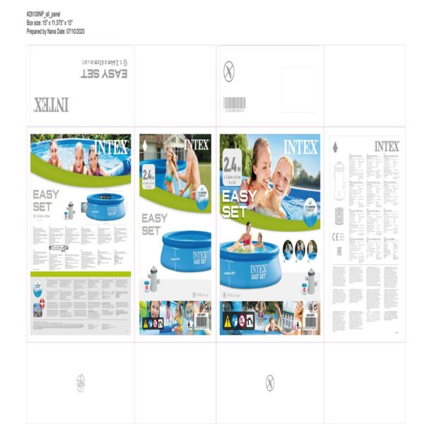 Aufblasbarer Pool Intex 28108NP 1942 L 244 x 61 x 244 cm – Bild 3