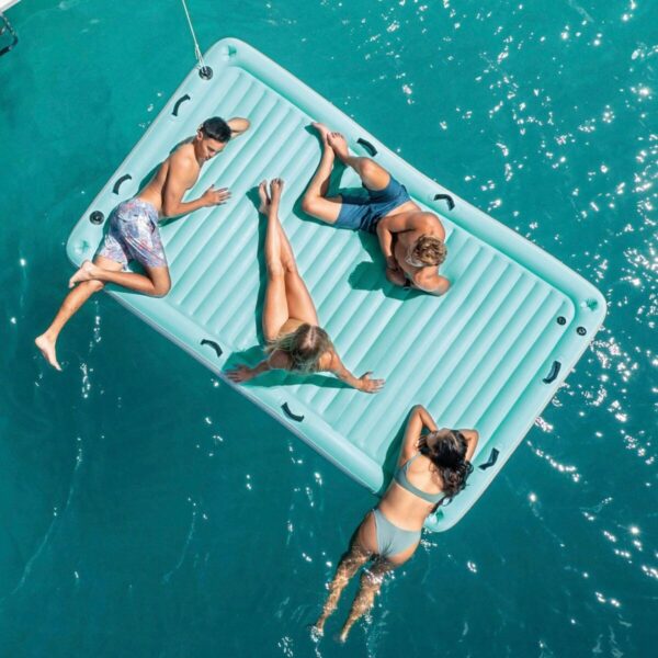Aufblasbare Schwimmhilfe Intex Decke Weiß türkis 310 x 18 x 183 cm – Bild 5
