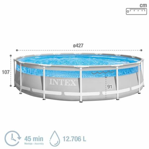 Schwimmbad Abnehmbar Intex 427 x 107 x 427 cm – Bild 4