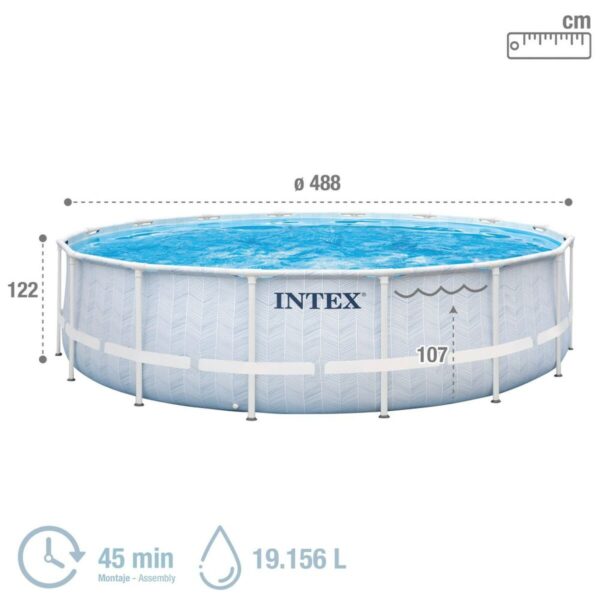 Schwimmbad Abnehmbar Intex 488 x 122 x 488 cm – Bild 4