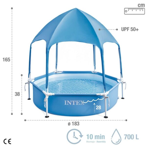 Schwimmbad Abnehmbar Intex 183 x 38 x 183 cm – Bild 5