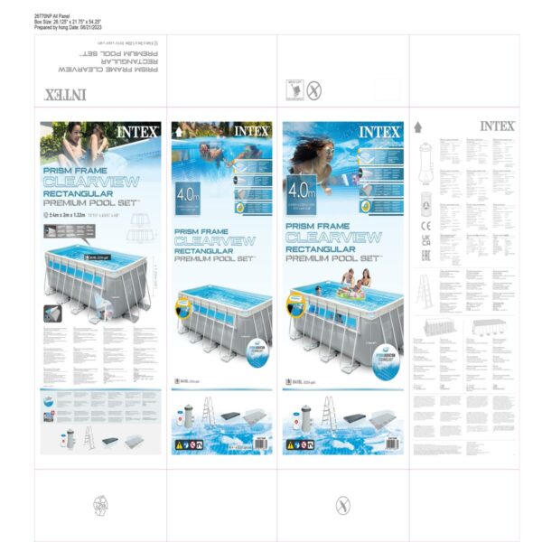 Schwimmbad Abnehmbar Intex 400 x 122 x 200 cm – Bild 6