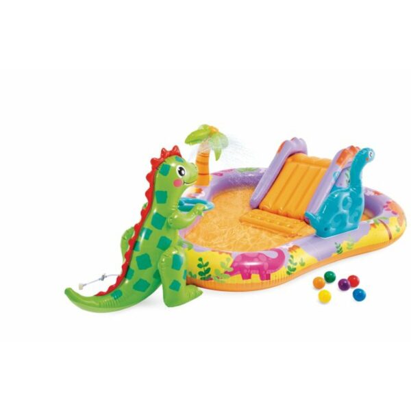 Aufblasbares Planschbecken für Kinder Intex Dino Park 201 x 157 x 69 cm – Bild 5