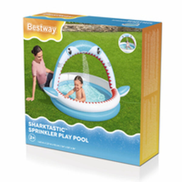 Bestway Aufblasbares Kinderbecken 2 Ringe Haifisch Sprinkler 163x127x92 cm +2 Jahre Garten 53157 – Bild 6