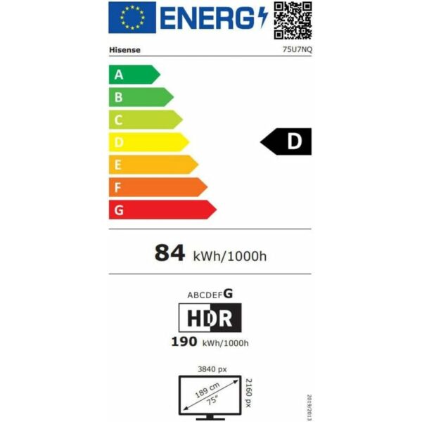 Smart TV Hisense 75E7NQ 4K Ultra HD HDR QLED 75" – Bild 3