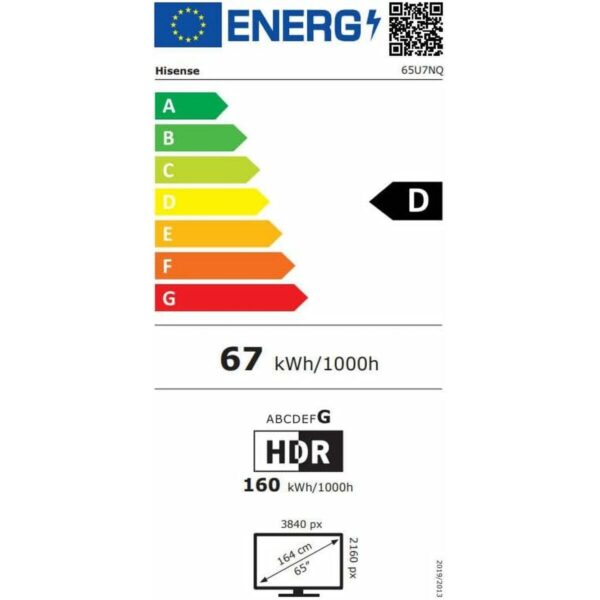 Smart TV Hisense 65U7NQ 4K Ultra HD LED HDR AMD FreeSync 65" – Bild 3
