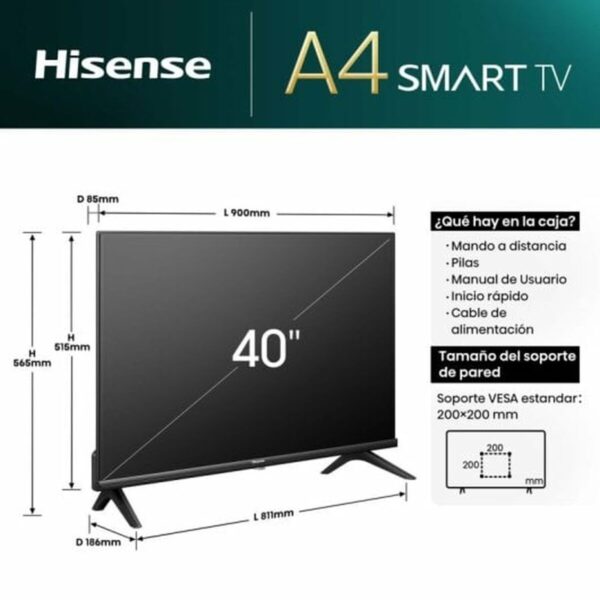 Smart TV Hisense 40A4N 40" Full HD LED D-LED – Bild 3