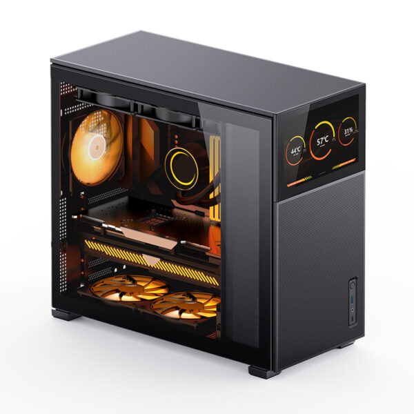 ATX Semi-Tower Gehäuse Jonsbo D41 MESH BLACK SC Schwarz LCD-Screen – Bild 3