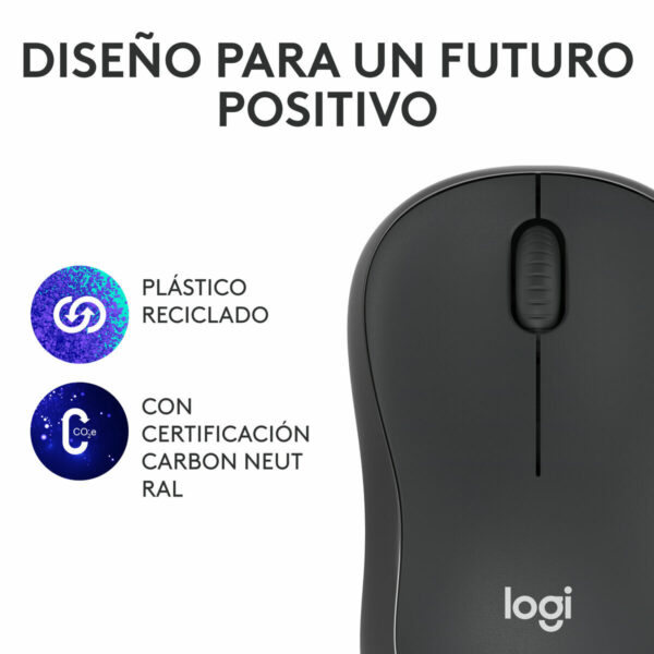 Drahtlose Bluetooth Maus Logitech M240 Graphit Schwarzweiß – Bild 4