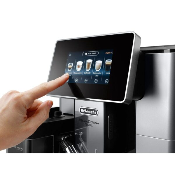 Superautomatische Kaffeemaschine DeLonghi PrimaDonna ECAM 610.55.SB metall 1450 W 19 bar 2,2 L – Bild 3