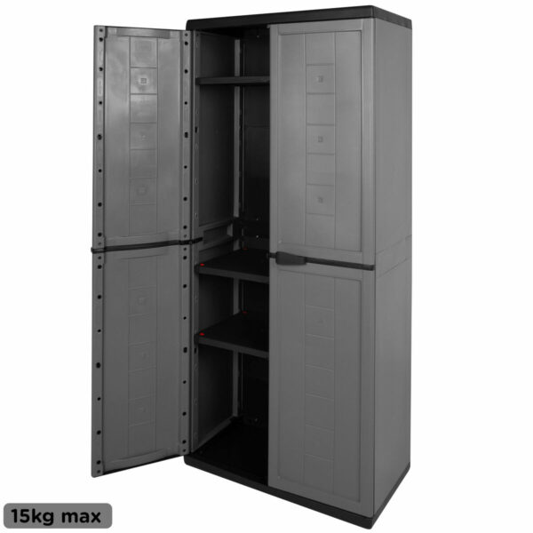 Schrank Curver Dunkelgrau Kunststoff 68 x 166 x 39 cm – Bild 3