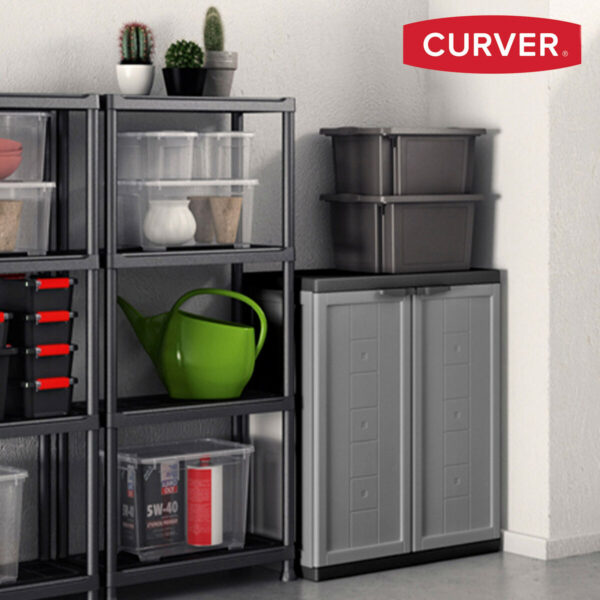 Schrank Curver Dunkelgrau Kunststoff 68 x 87 x 39 cm – Bild 2