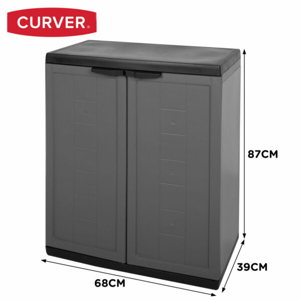 Schrank Curver Dunkelgrau Kunststoff 68 x 87 x 39 cm – Bild 4