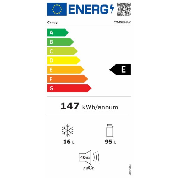 Kühl-Gefrierkombination Candy CM4SE68W Weiß 111 l – Bild 4