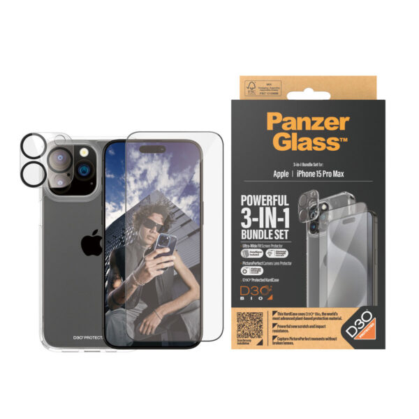 Bildschirmschutz fürs Handy Panzer Glass B1175+2812 Apple iPhone 15 Pro Max – Bild 4