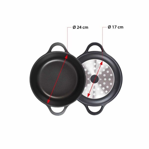 Topf mit Deckel Valira 4141/25 Schwarz Ø 24 cm – Bild 4