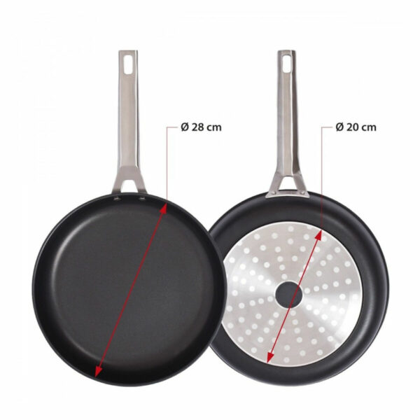 Pfanne Valira 4667/25 Schwarz Schwarz/Silberfarben Metall Edelstahl Aluminium – Bild 2