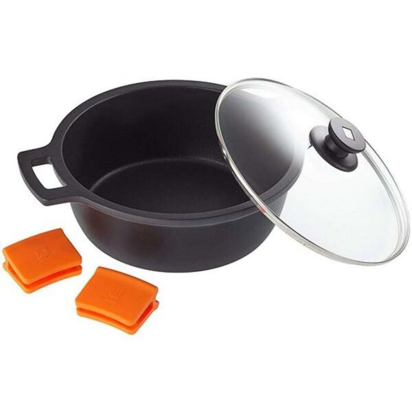 Kasserolle mit Glasabdeckung BRA A270328 5,7 L (Ø 28 cm) Schwarz Metall Aluminium Aluminiumguss Ø 28 cm Aluminio – Bild 2