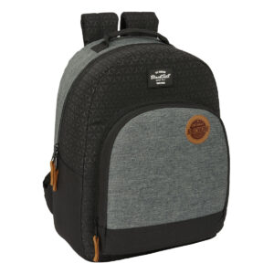 Schulrucksack BlackFit8 Old school Schwarz Grau 32 x 42 x 15 cm
