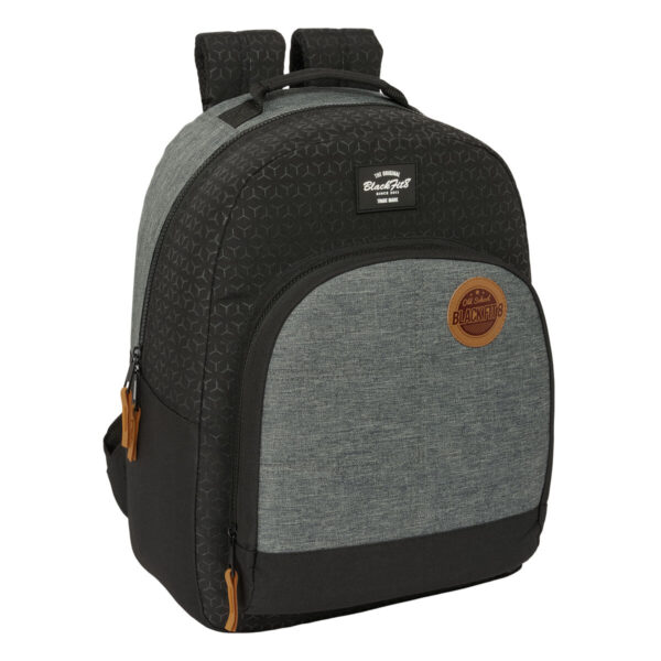 Schulrucksack BlackFit8 Old school Schwarz Grau 32 x 42 x 15 cm