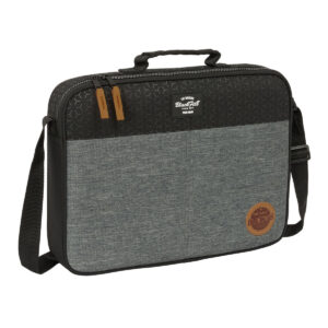 Schultasche BlackFit8 Old school Schwarz Grau 38 x 28 x 6 cm