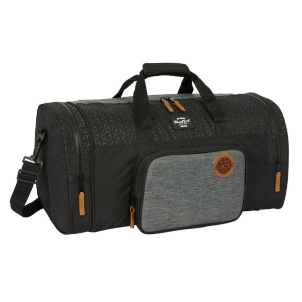 Sporttasche BlackFit8 Old school Schwarz Grau 55 x 26 x 27 cm