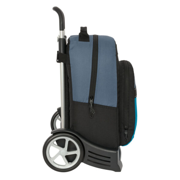 Schulrucksack mit Rädern BlackFit8 California Blau Schwarz 32 x 42 x 15 cm – Bild 2