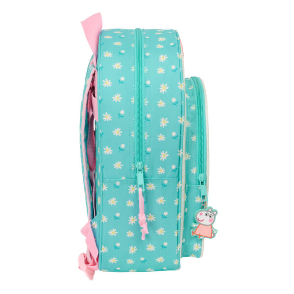 Schulrucksack Peppa Pig Pretty flowers Gelb Minze 26 x 34 x 11 cm – Bild 3