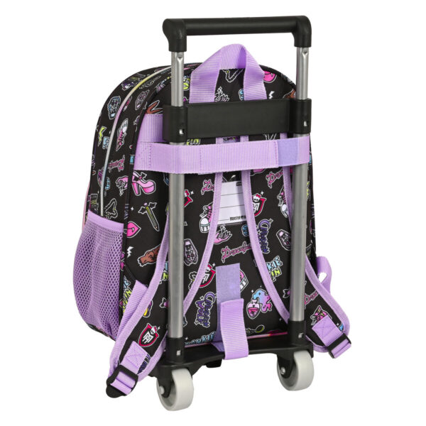 Schulrucksack mit Rädern Monster High Creep Schwarz 28 x 34 x 10 cm – Bild 3