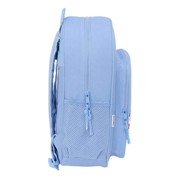 Schulrucksack Smiley Joyful Blau Bunt 32 x 38 x 12 cm – Bild 3