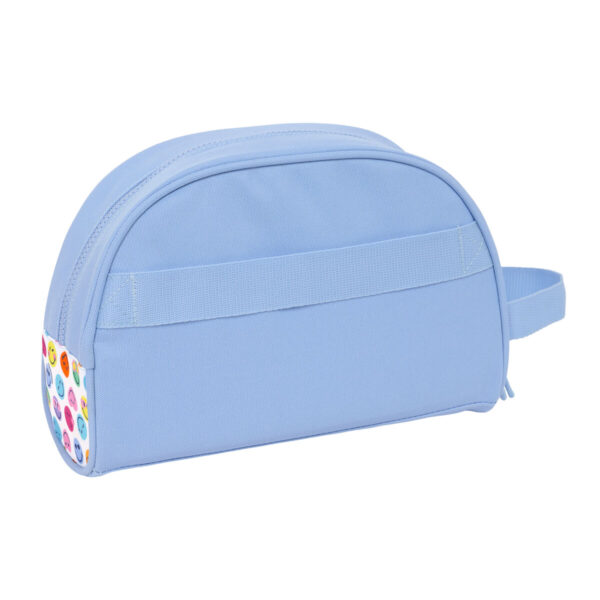 Reise-Toilettentasche Smiley Joyful Bunt Hellblau Wiederverwertbar 28 x 18 x 10 cm – Bild 3