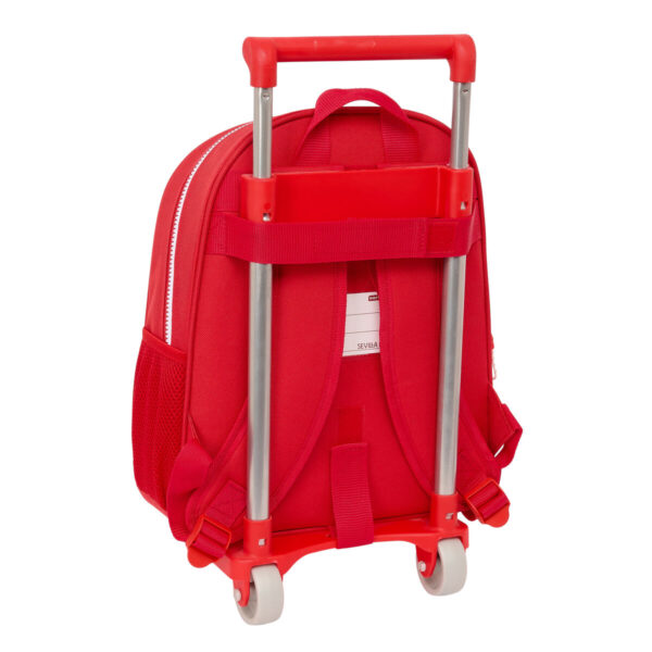Schulrucksack mit Rädern Sevilla Fútbol Club Rot 28 x 34 x 10 cm – Bild 2