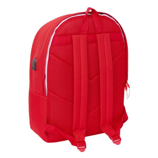 Laptop- und Tablet-Rucksack mit USB-Anschluss Sevilla Fútbol Club Rot 31 x 44 x 18 cm – Bild 3