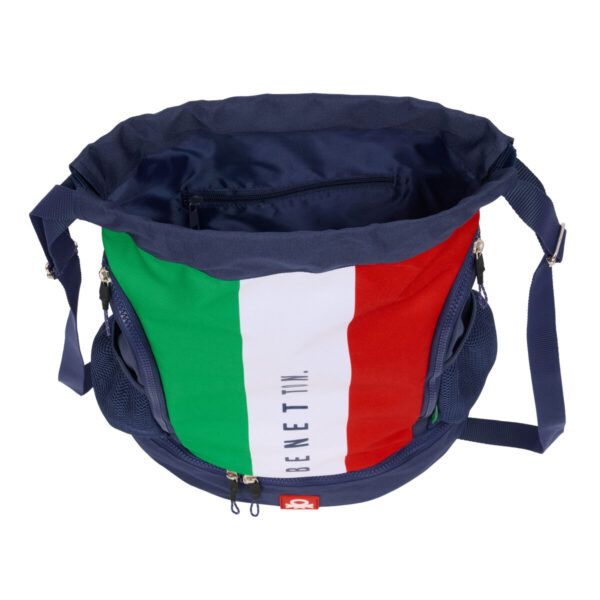 Rucksacktasche mit Bändern Benetton Flag Marineblau 35 x 40 x 1 cm – Bild 4