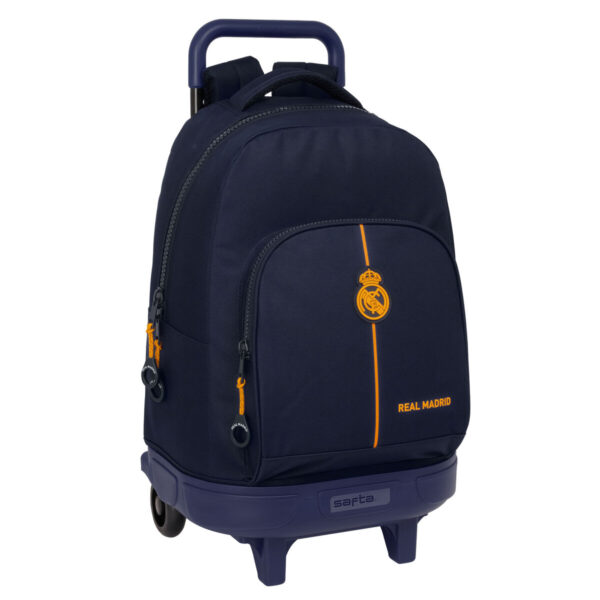 Schulrucksack mit Rädern Real Madrid C.F. Marineblau 33 x 45 x 22 cm
