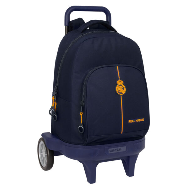 Schulrucksack mit Rädern Real Madrid C.F. Marineblau 33 x 45 x 22 cm