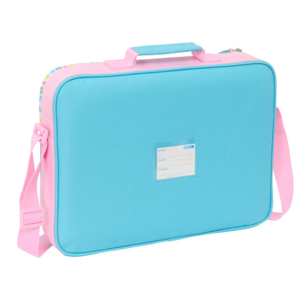 Schultasche Benetton Unique Rosa türkis 38 x 28 x 6 cm – Bild 2