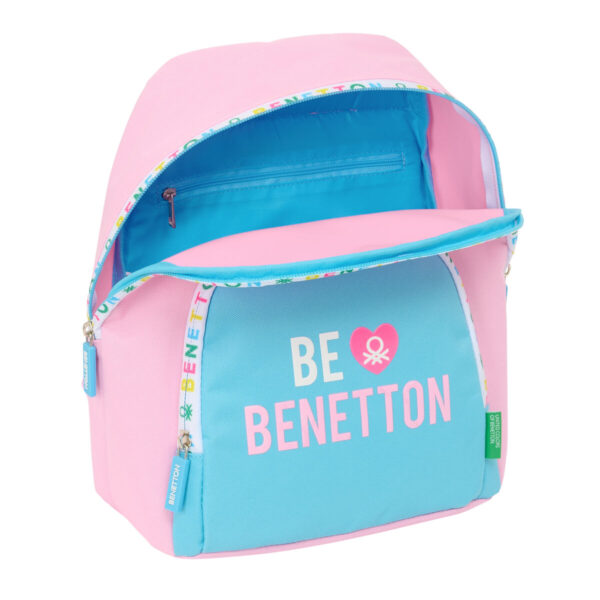 Lässiger Rucksack Benetton Unique Rosa türkis 25 x 30 x 13 cm – Bild 2