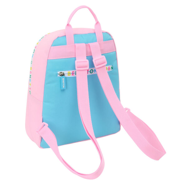 Lässiger Rucksack Benetton Unique Rosa türkis 25 x 30 x 13 cm – Bild 4