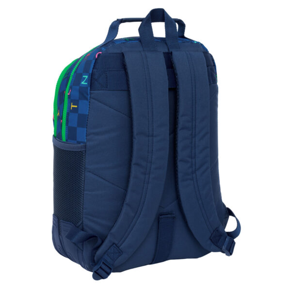 Schulrucksack Benetton Damero Marineblau 32 x 42 x 15 cm – Bild 3
