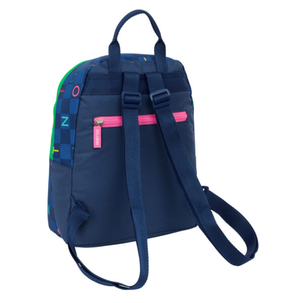 Rucksack Benetton Damero Marineblau 25 x 30 x 13 cm – Bild 3