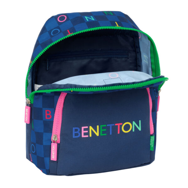 Rucksack Benetton Damero Marineblau 25 x 30 x 13 cm – Bild 4
