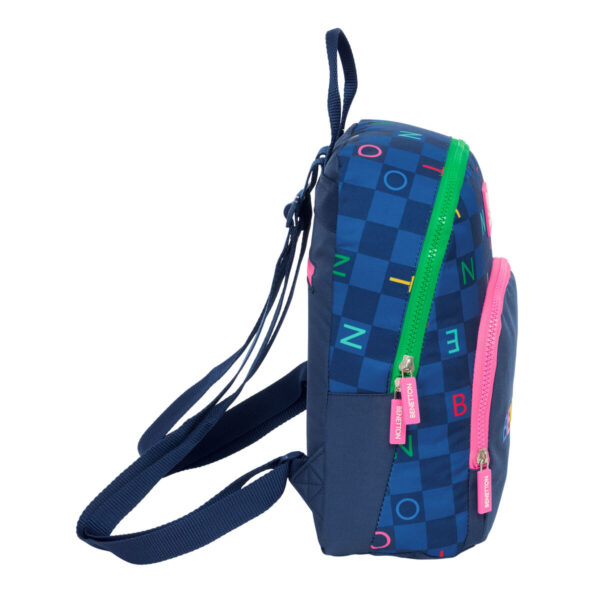 Rucksack Benetton Damero Marineblau 25 x 30 x 13 cm – Bild 2