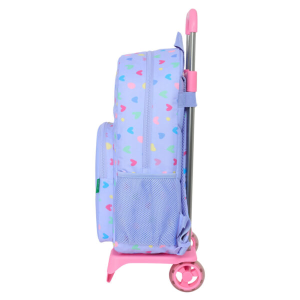 Schulrucksack mit Rädern Benetton Lila Lila 30 x 46 x 14 cm – Bild 2