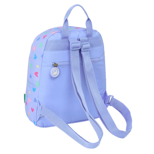 Lässiger Rucksack Benetton Lila Lila 25 x 30 x 13 cm – Bild 2